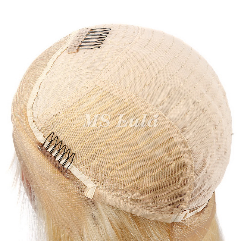 #613 Blonde 13x4 Lace Front Wig Silky Straight 180% Density (Full Frontal) - 图片 12
